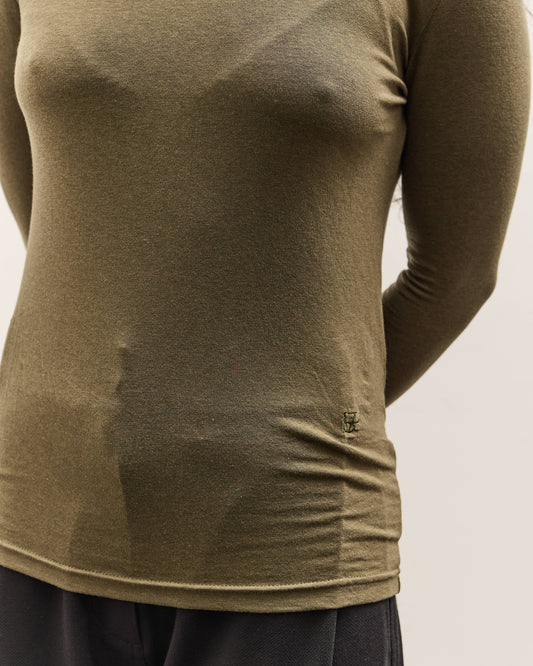 Mijeong Park Roll Neck Jersey Top, Olive