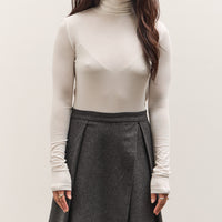 Mijeong Park Roll Neck Jersey Top, White