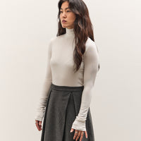 Mijeong Park Roll Neck Jersey Top, White