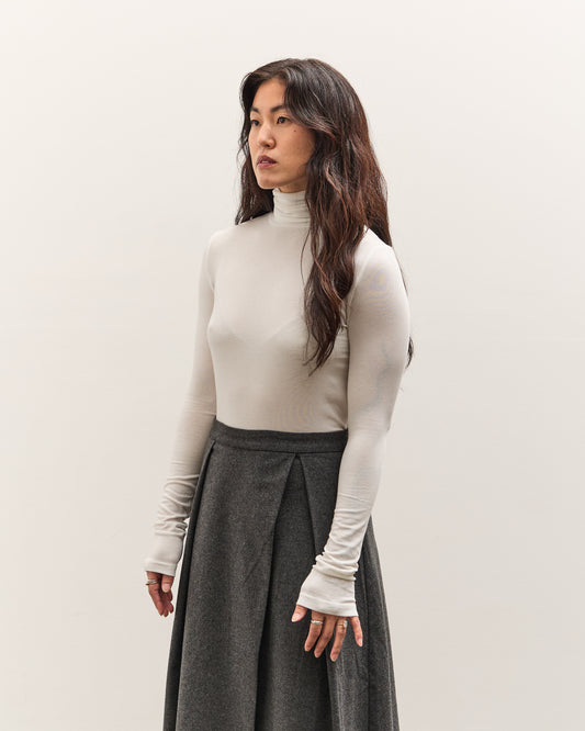 Mijeong Park Roll Neck Jersey Top, White