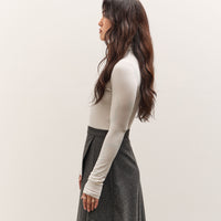 Mijeong Park Roll Neck Jersey Top, White