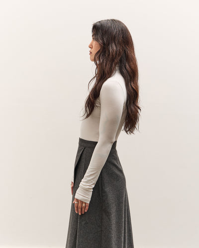 Mijeong Park Roll Neck Jersey Top, White