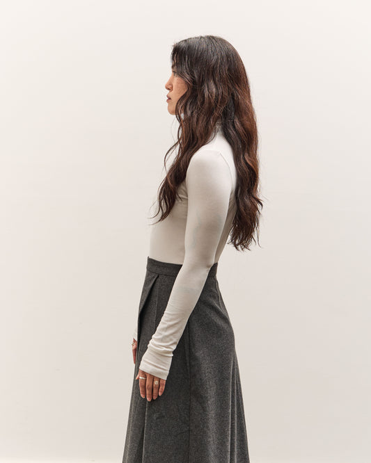 Mijeong Park Roll Neck Jersey Top, White