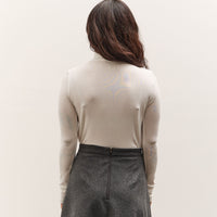 Mijeong Park Roll Neck Jersey Top, White