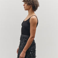 Mijeong Park Slim Ribbed Knit Tank, Black