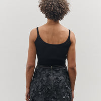 Mijeong Park Slim Ribbed Knit Tank, Black