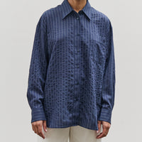 Mijeong Park Stripe Oversized Shirt, Navy