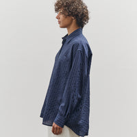 Mijeong Park Stripe Oversized Shirt, Navy