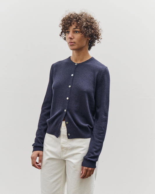 Mijeong Park Cotton Blend Cardigan, Navy