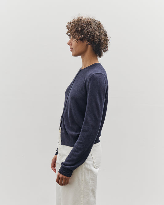 Mijeong Park Cotton Blend Cardigan, Navy
