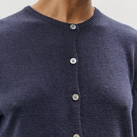 Mijeong Park Cotton Blend Cardigan, Navy