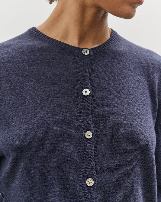 Mijeong Park Cotton Blend Cardigan, Navy