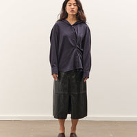 Mijeong Park Textured Oversized Shirt, Navy