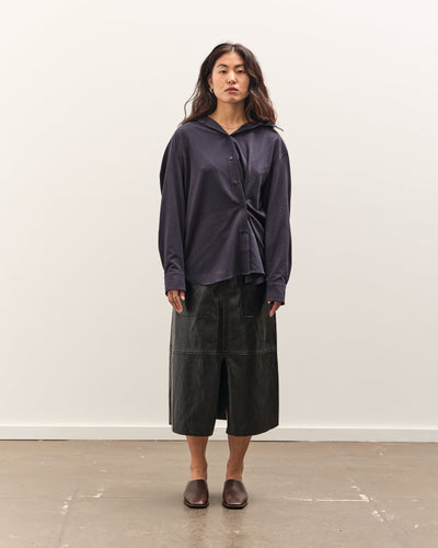 Mijeong Park Textured Oversized Shirt, Navy