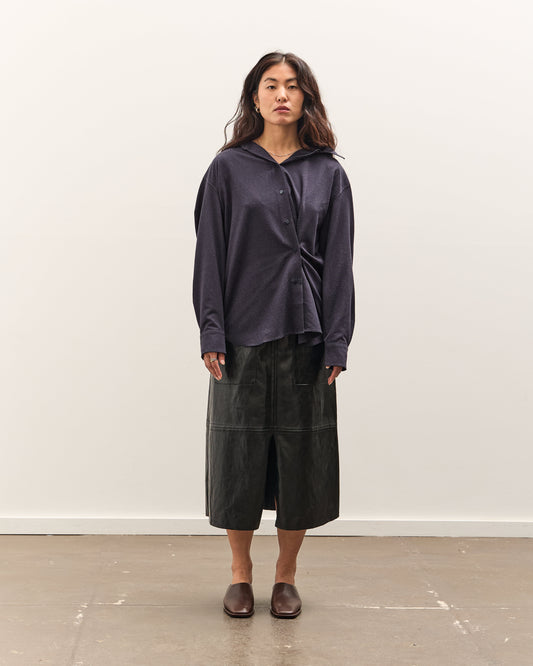 Mijeong Park Textured Oversized Shirt, Navy