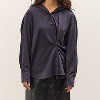 Mijeong Park Textured Oversized Shirt, Navy