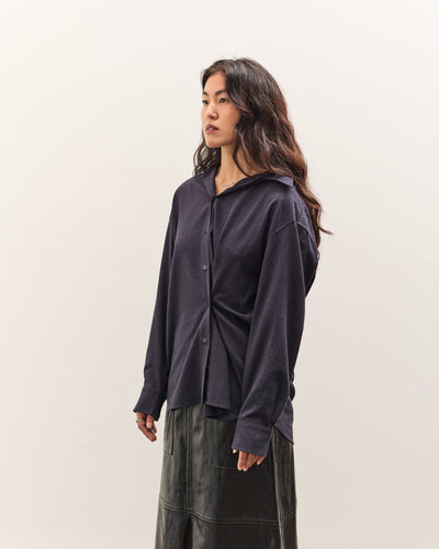 Mijeong Park Textured Oversized Shirt, Navy