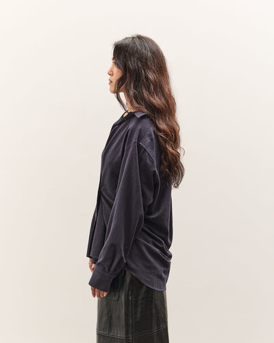 Mijeong Park Textured Oversized Shirt, Navy