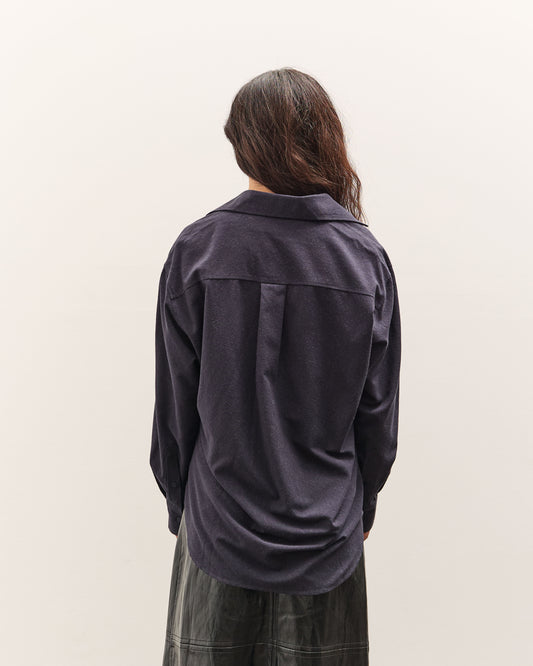 Mijeong Park Textured Oversized Shirt, Navy