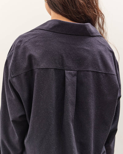 Mijeong Park Textured Oversized Shirt, Navy