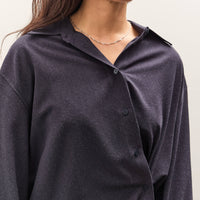 Mijeong Park Textured Oversized Shirt, Navy