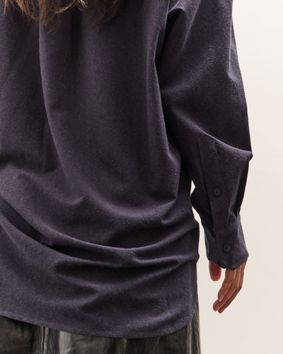 Mijeong Park Textured Oversized Shirt, Navy