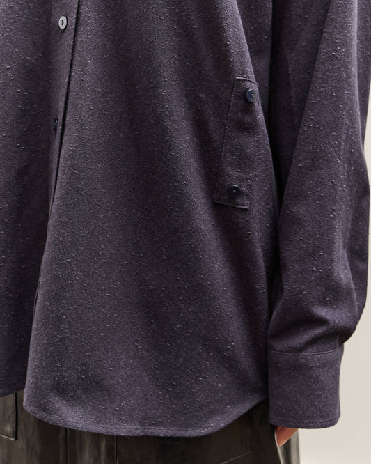 Mijeong Park Textured Oversized Shirt, Navy