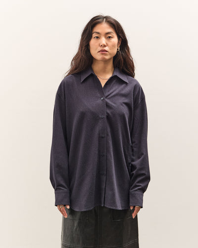 Mijeong Park Textured Oversized Shirt, Navy