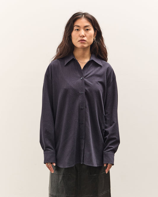 Mijeong Park Textured Oversized Shirt, Navy