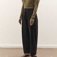 Mijeong Park Pleated Barrel Leg Pants, Black