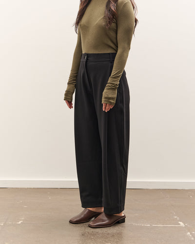 Mijeong Park Pleated Barrel Leg Pants, Black