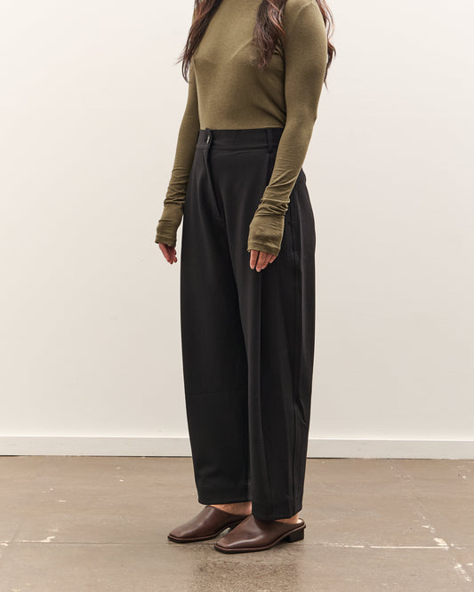 Mijeong Park Pleated Barrel Leg Pants, Black