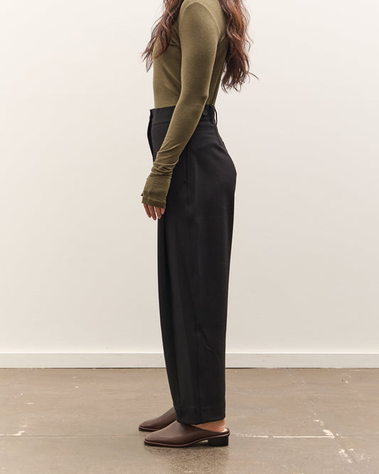 Mijeong Park Pleated Barrel Leg Pants, Black