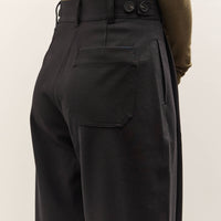 Mijeong Park Pleated Barrel Leg Pants, Black