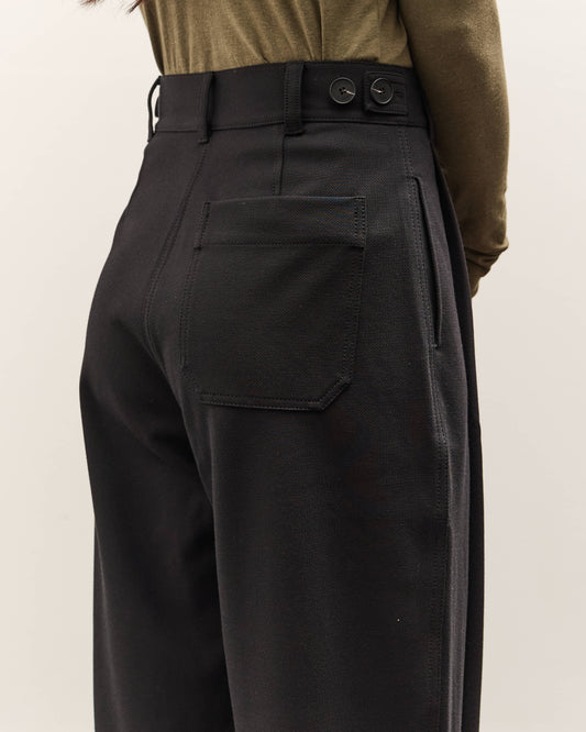 Mijeong Park Pleated Barrel Leg Pants, Black