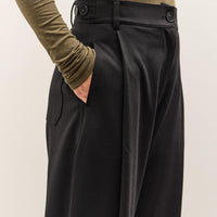 Mijeong Park Pleated Barrel Leg Pants, Black