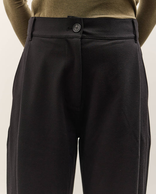 Mijeong Park Pleated Barrel Leg Pants, Black