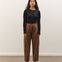 Mijeong Park Wool Tencel Crew Neck Top, Black