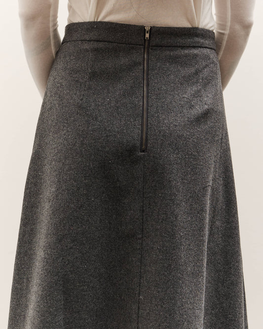 Mijeong Park Wool Blend Pleated Midi Skirt, Charcoal