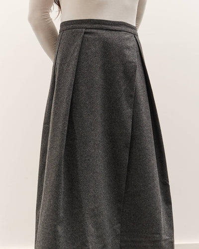 Mijeong Park Wool Blend Pleated Midi Skirt, Charcoal