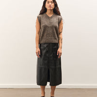 Mijeong Park Wool Blend V-Neck Vest, Heather Brown