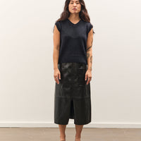 Mijeong Park Wool Blend V-Neck Vest, Navy