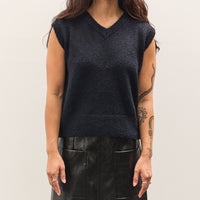 Mijeong Park Wool Blend V-Neck Vest, Navy