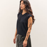 Mijeong Park Wool Blend V-Neck Vest, Navy