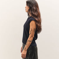 Mijeong Park Wool Blend V-Neck Vest, Navy