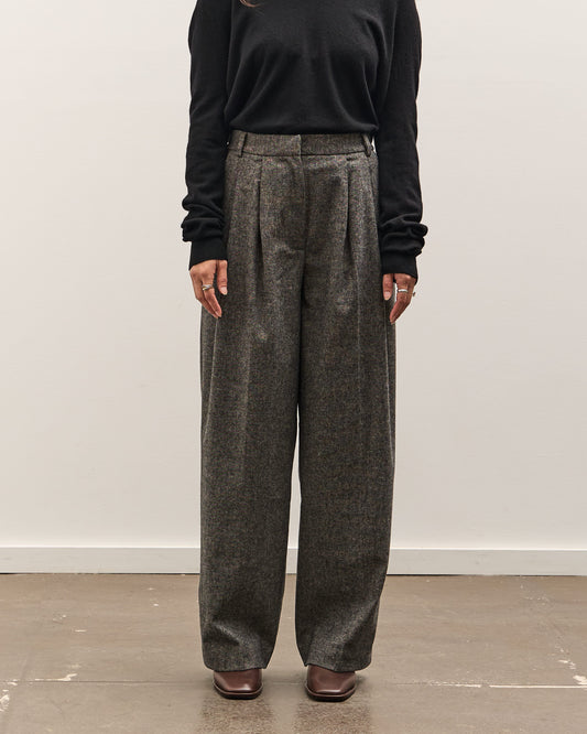 Mijeong Park Wool Blend Wide Leg Pants, Gray