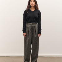 Mijeong Park Wool Blend Wide Leg Pants, Gray