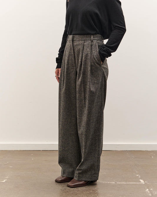 Mijeong Park Wool Blend Wide Leg Pants, Gray