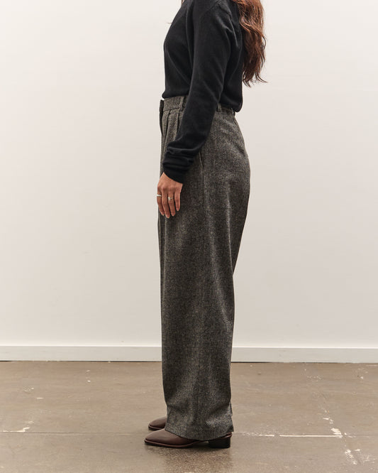 Mijeong Park Wool Blend Wide Leg Pants, Gray