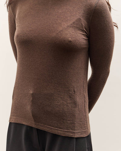 Mijeong Park Wool Tencel Crew Neck Top, Brown